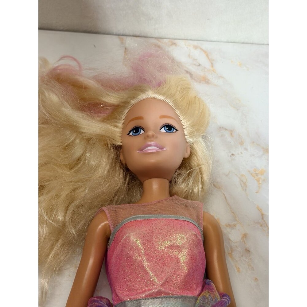 Just Play Barbie Doll My Size 27” Articulated Arms Multicolor Hair Tie Dye Dress - Picture 15 of 16